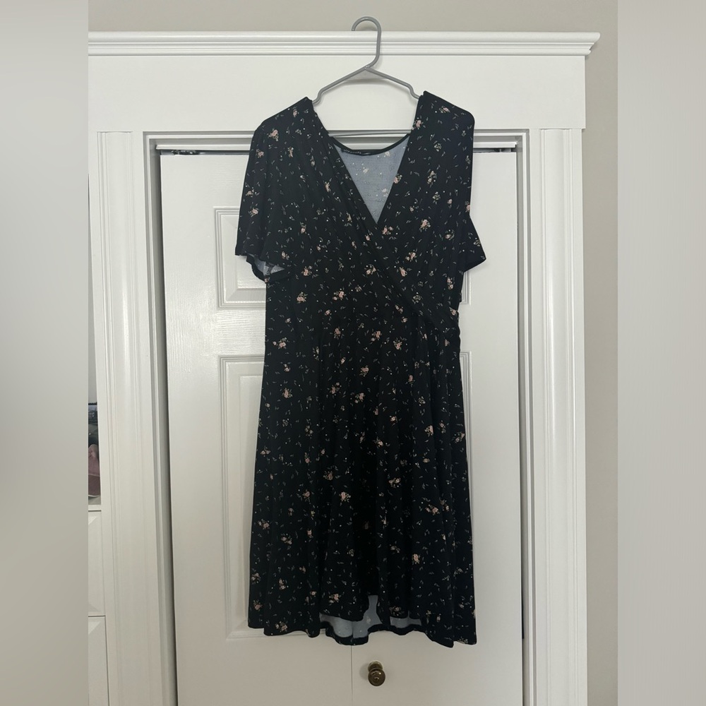 Mikarose Black Floral Dress 3XL